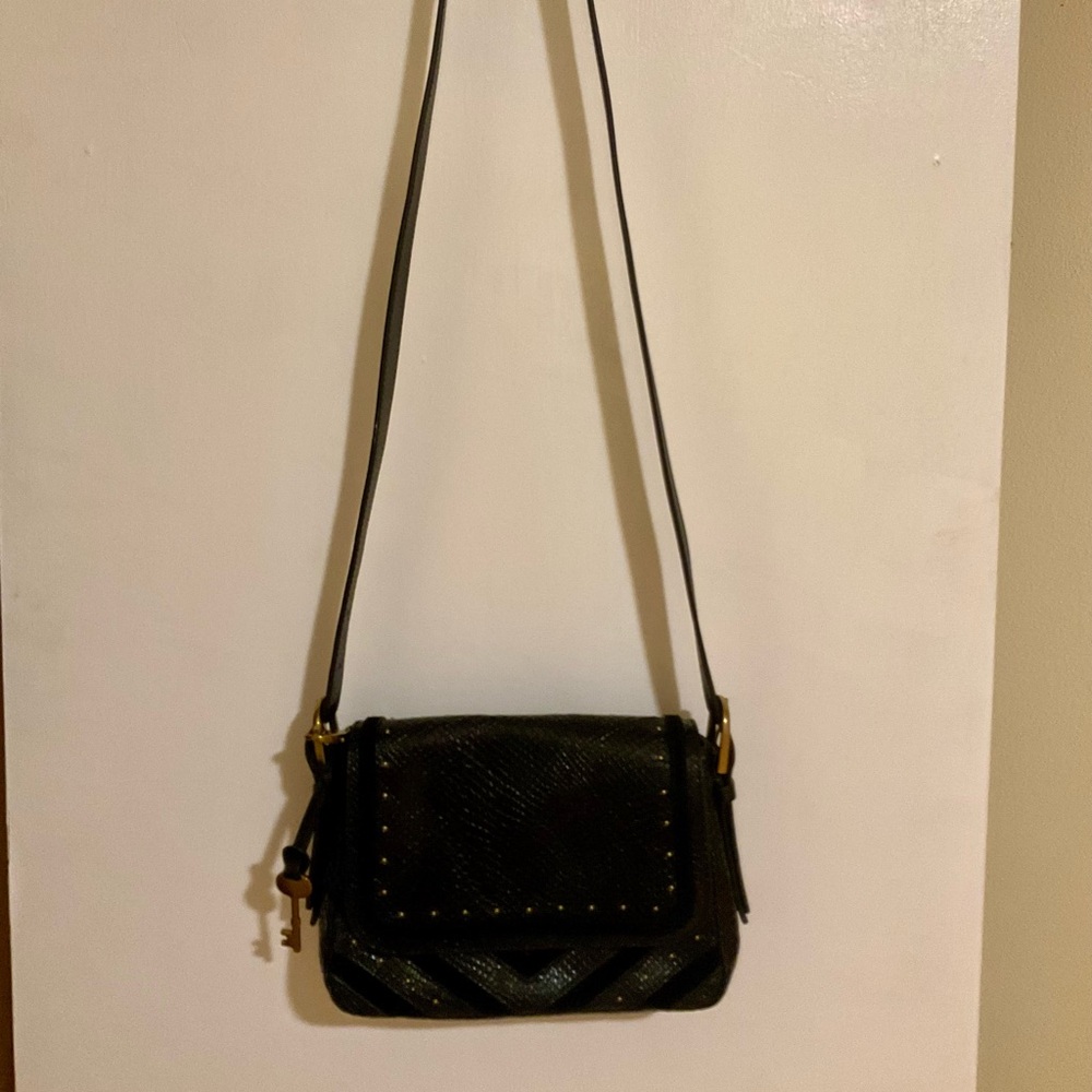 Black Fossil Tremont Crossbody